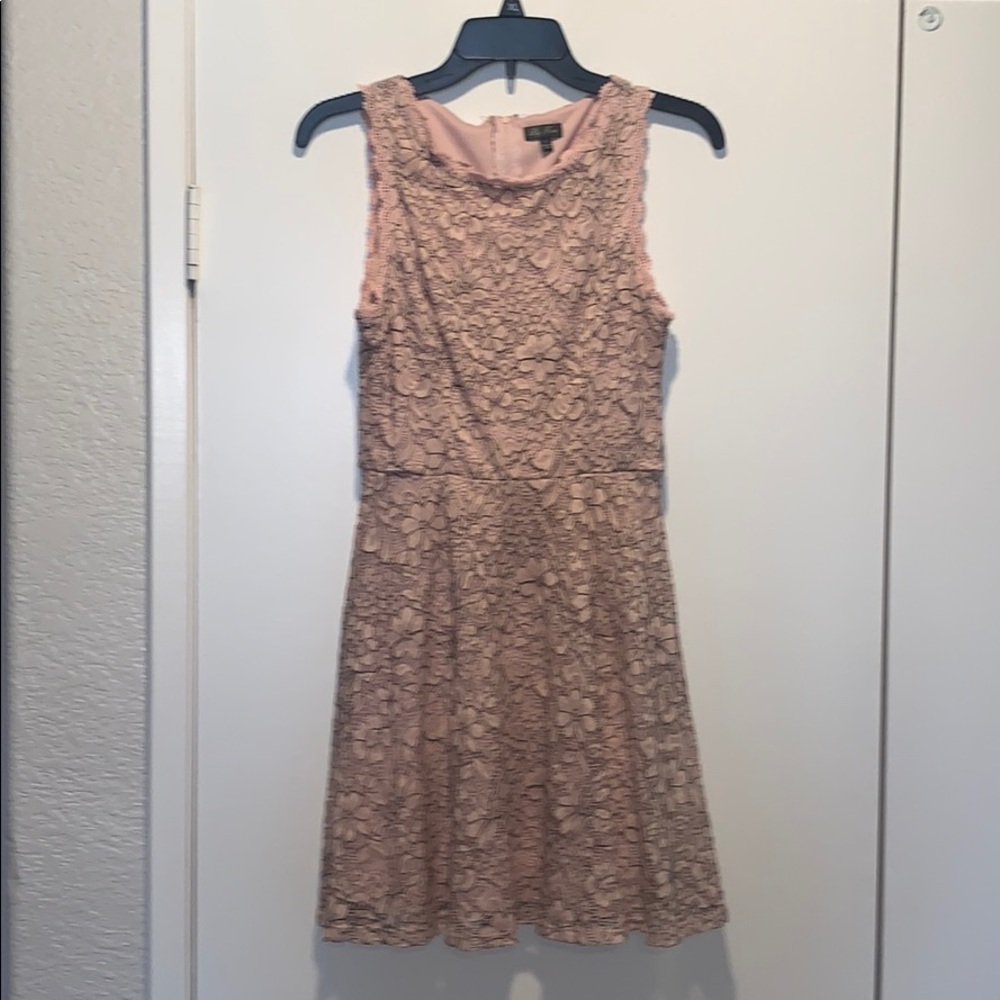 Juniors blush lace dress